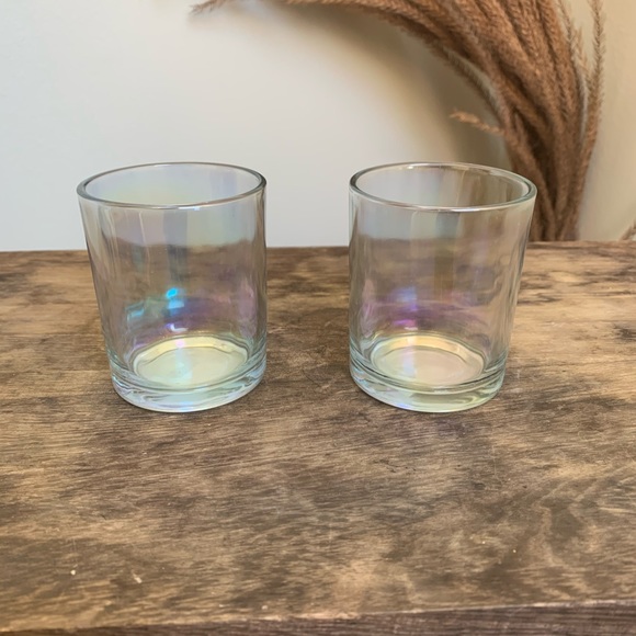 Set of 2 Holographic 💿 Candle Holders - Picture 2 of 6